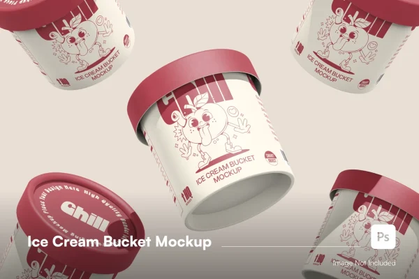 Ice Cream Bucket Mockup