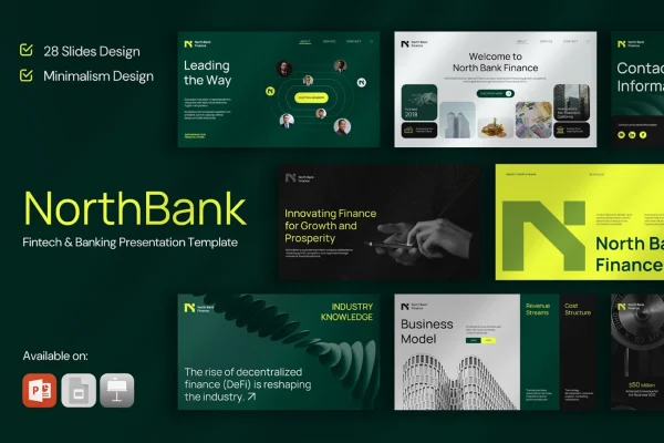 NorthBank Modern Fintech Powerpoint NF